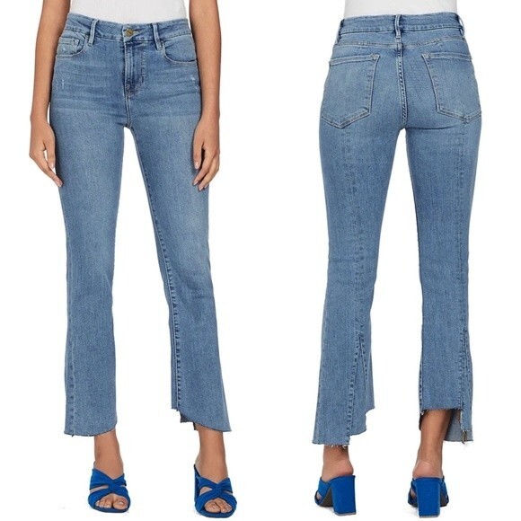 FRAME Denim Le Crop Mini Bootcut Triangle Step Hem Fox Medium Wash Size 26 | 2 - Picture 1 of 12